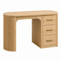 Bureau 120 x 60 cm en bois chêne naturel avec 3 tiroirs style contemporain