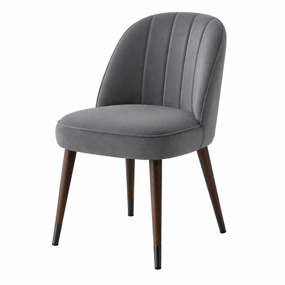 Chaise de salle à manger 50 x 60 x 85 cm en velours gris style moderne